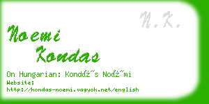 noemi kondas business card